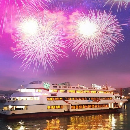 首爾新年除夕夜漢江自助晚餐遊船，煙花秀與倒計時慶典